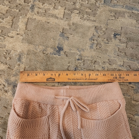 Carly Jeans Cable Knit Sweater Lounge Pants Joggers Dusty Pink Size Medium - Picture 12 of 14
